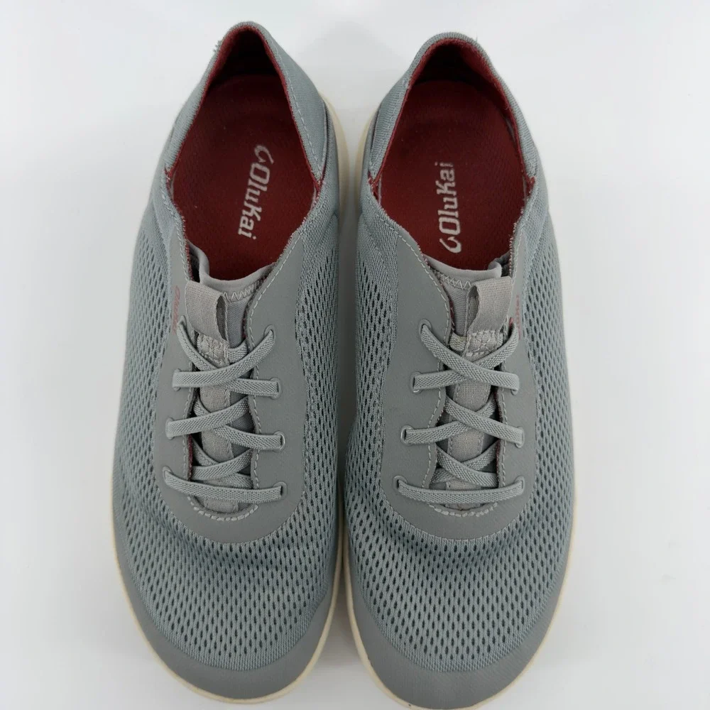OluKai Moku Pae Mens 11 Trench Blue Mesh Boat Shoes Sneakers